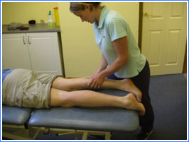 Catherine performing deep massage